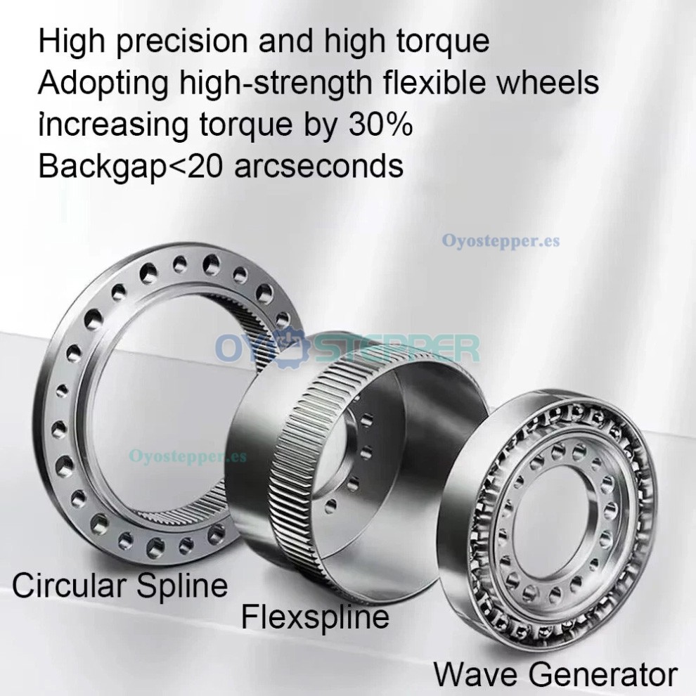 Caja de Engranajes Arm&oacute;nica CSF Relaci&oacute;n 50:1-120:1 para Motor Paso a Paso/Servo